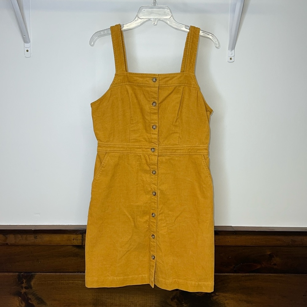 J. Crew Mustard Button-Down Dress